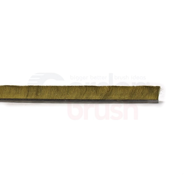 Height 2 No. 4 Channel Strip Brush - .006  Brass Bristle Diameter, PK3